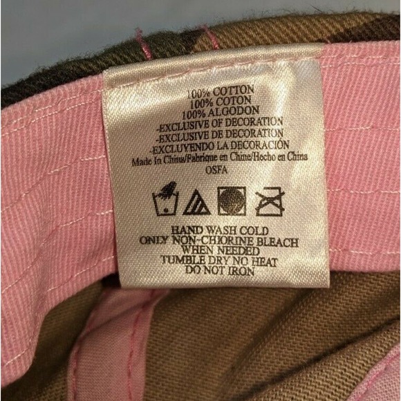 Bass Pro Shops Primos Hunting Camouflage Baseball Cap Pink & Black Logo - Picture 7 of 7